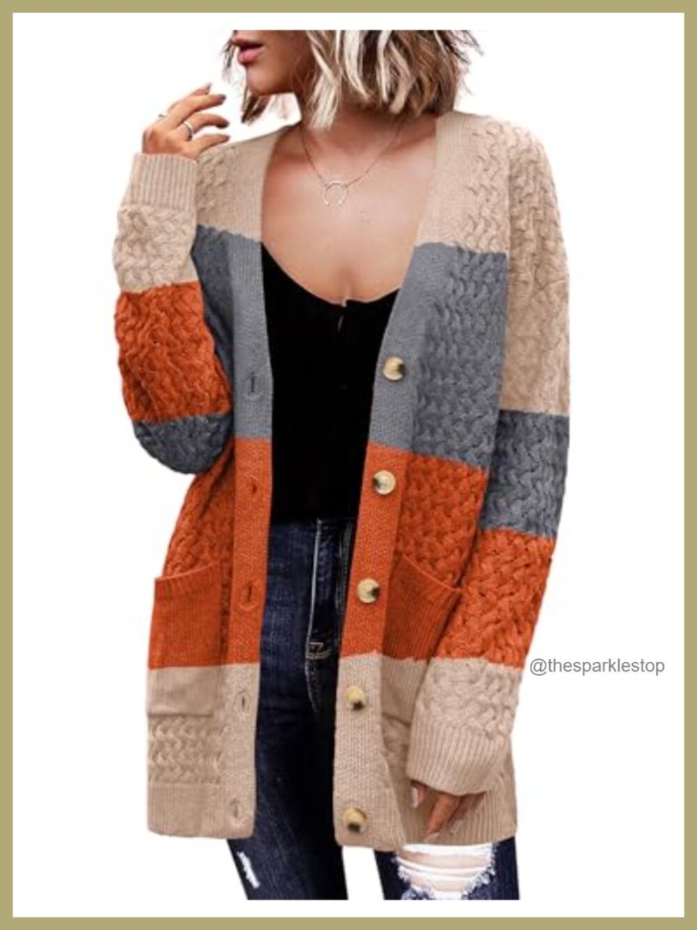 Zeagoo Women's Acrylic Cardigan Sweater Long Sleeve Button Down Loose Fit